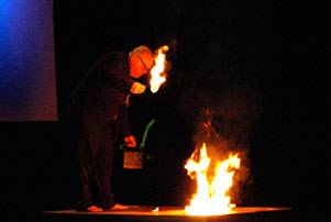 fire on stage
